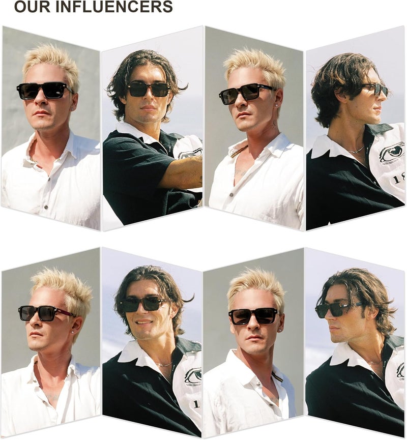 Sojos Trendy Square Polarized Sunglasses for Women Men, Retro Vintage Womens Mens Rectangle Shades SJ2345 - Image 3